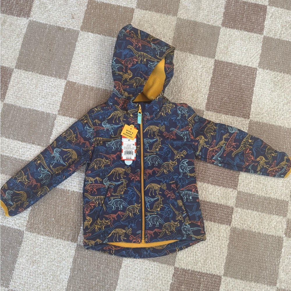 Cat & Jack Navy Dinosaur Print Jacket